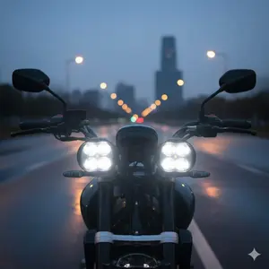 Universal Motorcycle LED Headlight Daytime Running Light Fog Lamp Kit Waterproof Shockproof Super Bright 4-LED 6-LED Bulbs Improve Night Riding Safety Lighting