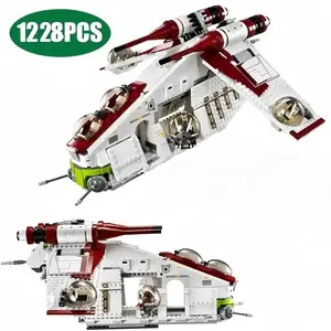 1228 Pieces Compatible 05041 Republic Airdrop Ship Armed Helicopter Building Blocks, Adult Kids Toy, Christmas Gift, Collection Model