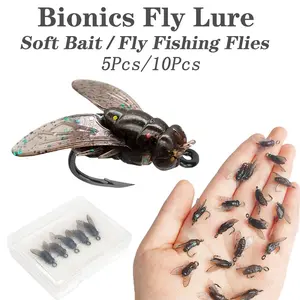 5/10pcs Fly Fishing Flies Lures Soft Bait Trout Bass Wet Nymphs Bionics Fly for Trout Fish Artificial Insect Lure