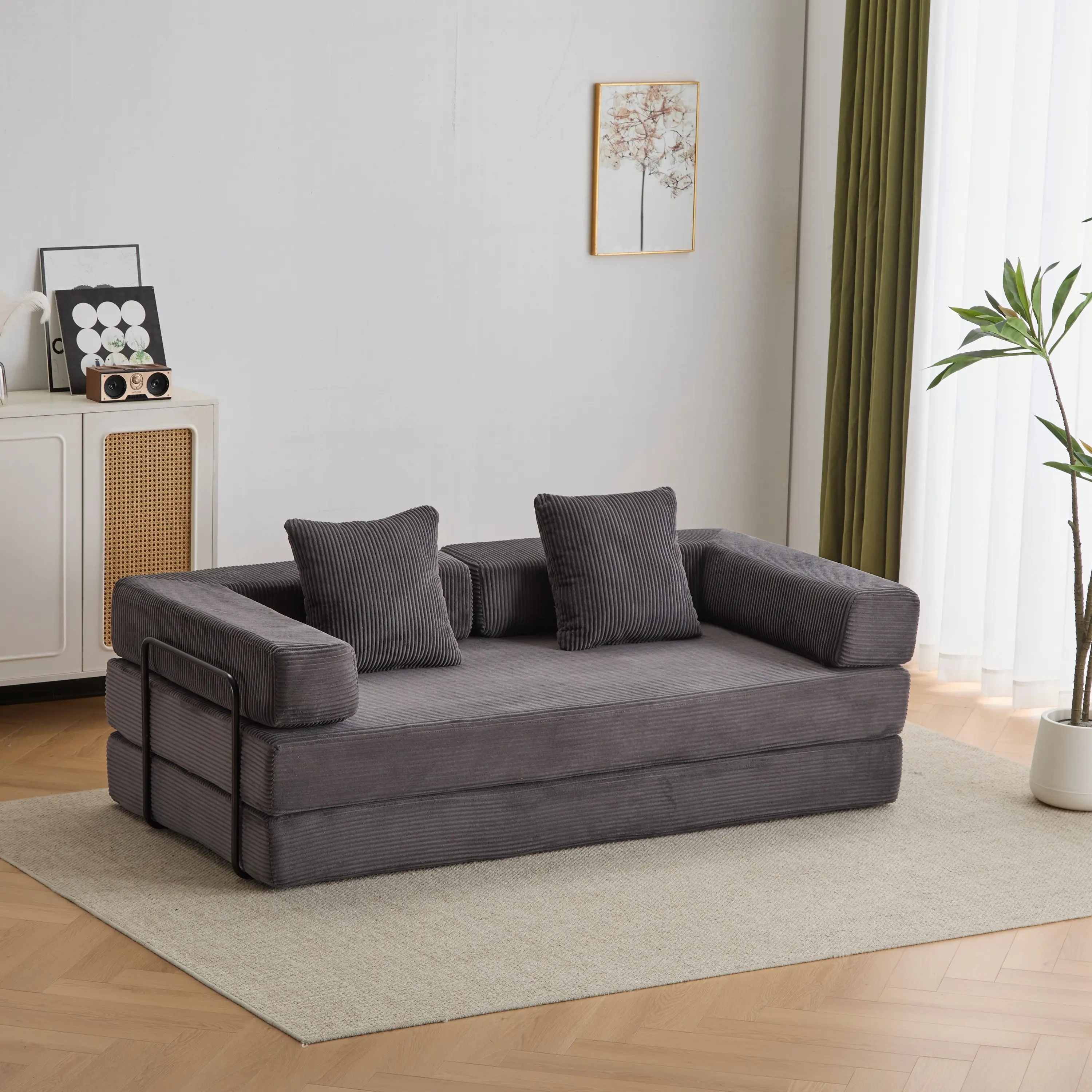 Dark-Grey-Corduroy Fabric