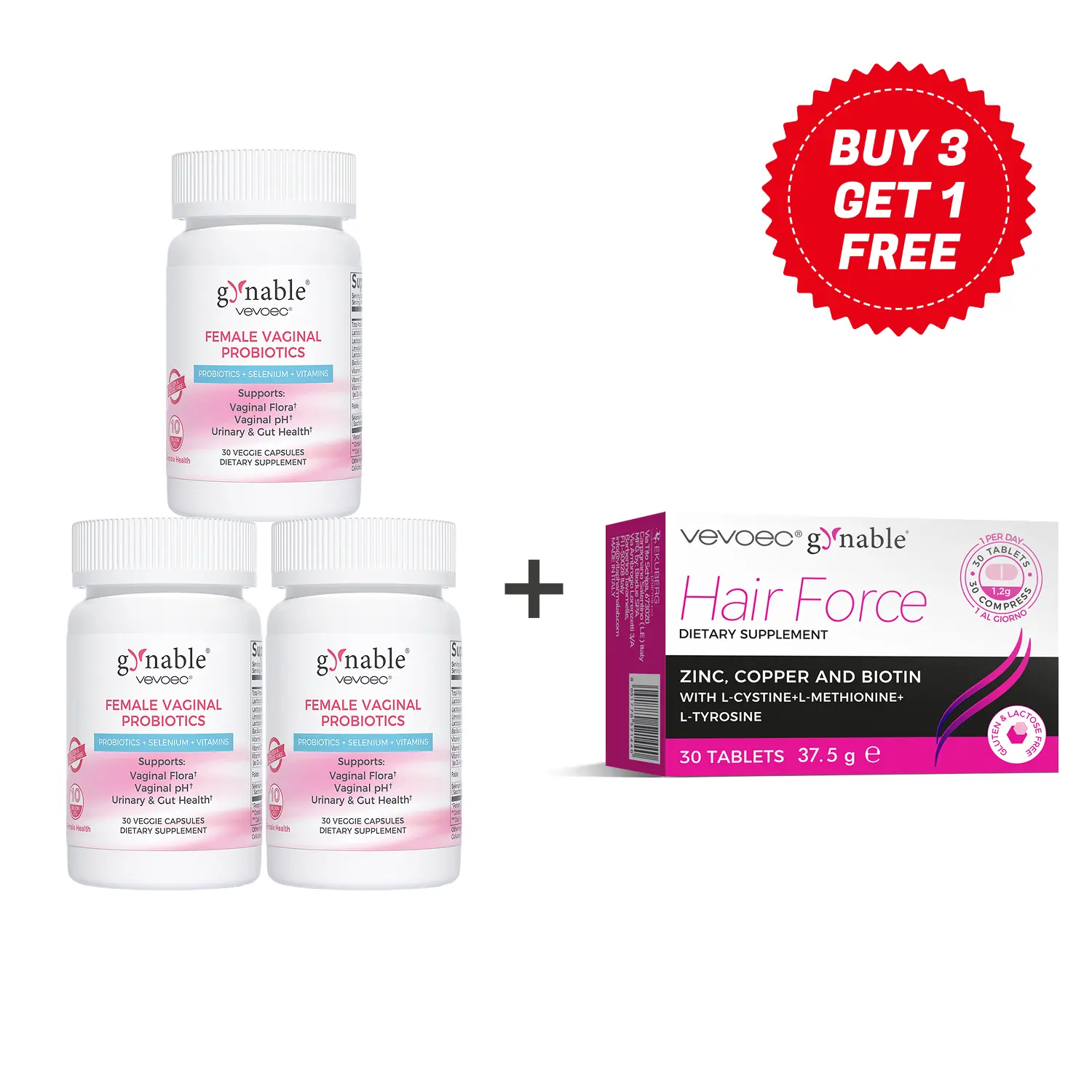 3 Probiotics get 1 Hair Force