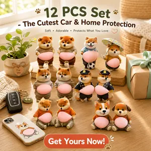 3D Dog Stickers 12Pcs Squishy Stress Relief Fidget Toy for Anxiety Focus DIY Decor for Phone Case Laptop Tumbler Tablet Sensory Stocking Stuffer for Kids Teens Adults