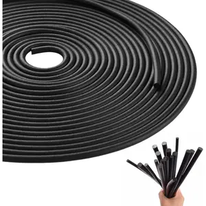 20FT Foam Backer Rod,Black Backing Rod,Rubber Weather Stripping Floorboard Gap Filler Hob Sealant Strip Building Supplies Caulk Saver Concrete Expansion Joint Filler Weather Strip Seal for Gaps Joints