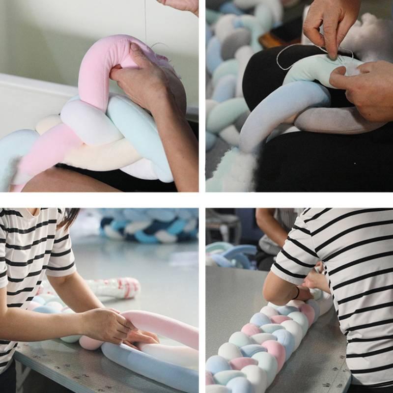 Luxury Hand Braided Throw Pillow, Soft Plush Knotted Floor Cushion, Decorative Bed Head Pillow for Bedroom, Living Room, Sofa, Washable Modern Home Decor Accent