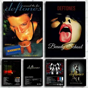Deftones Band Album Artwork Poster HD Waterproof Art Sticker | Custom DIY Self-Adhesive Wall Print | Fade-Resistant, Long-Lasting Decorative Poster for Home, Office, Living Room, Bar | Multiple Sizes, High Definition, Easy to Apply