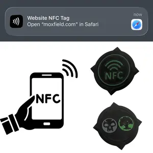 MTG CommandView NFC Emblem Accents – Magnetic Decklist Badges for Magic: The Gathering Commander Deck Boxes