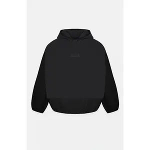 Fear of God ESSENTIALS Men's Black Nylon Fleece Hooded Sweatshirt