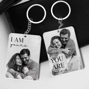 Personalized Photo Keychain, Valentine's Gift for Him, Couple Photo Keyring, Custom Couples Gift, Anniversary Gift for Husband, Boyfriend