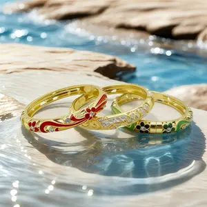 Vintage Flower Pattern Bangle, Elegant Minimalist Bangle, Boho Style Trendy Jewellery Accessories for Women & Girls,   Christmas Decorative Set bracelets for women, gifts for mom, christmas gifts for gf,  valentines gifts for gf