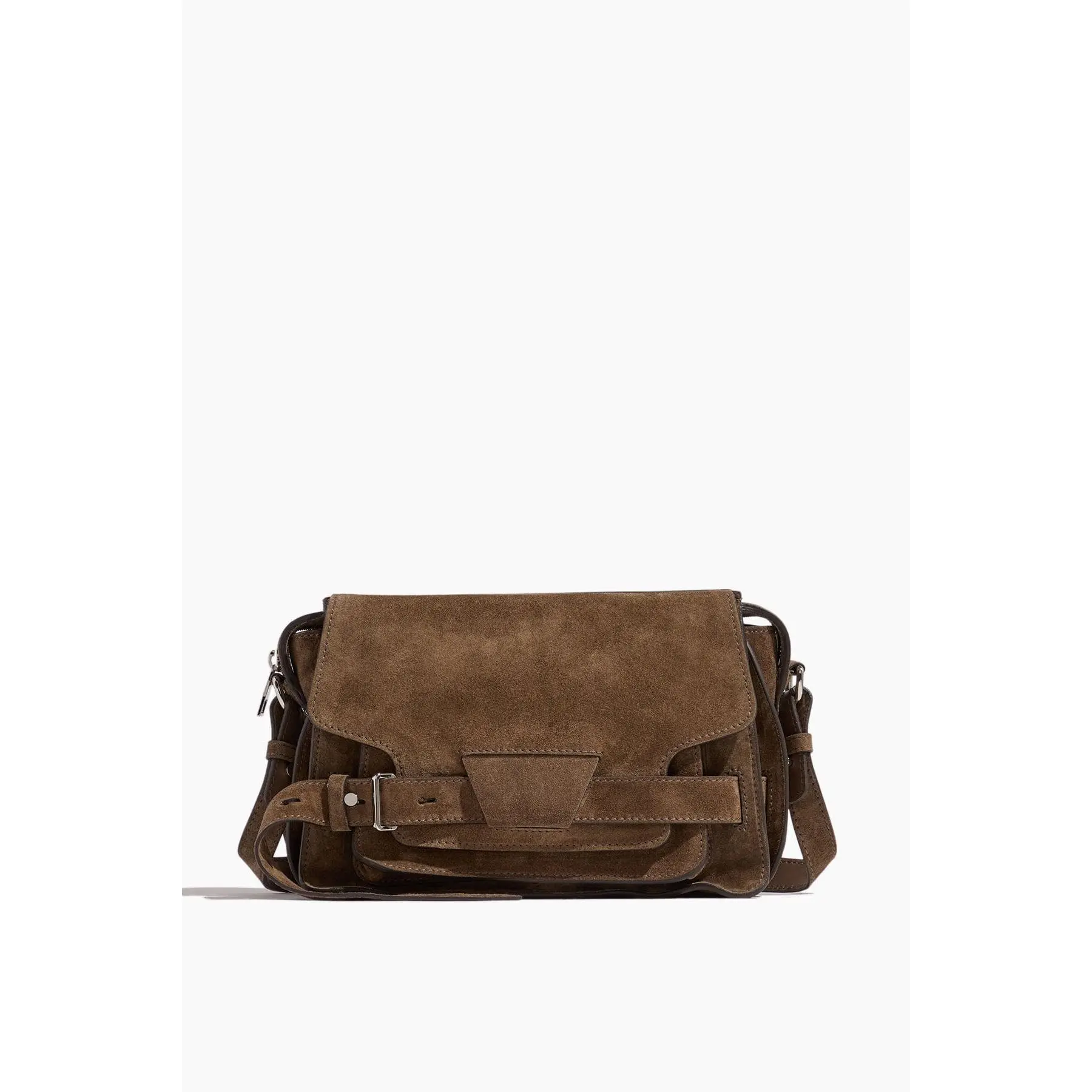 Suede Beacon Saddle Bag in Teak