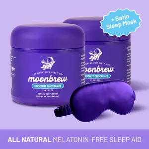MoonBrew Coconut Chocolate 2-Pack Bundle – Coconut Chocolate (x2) | Melatonin-Free Nighttime Magnesium Sleep Drink | Bundle & Save