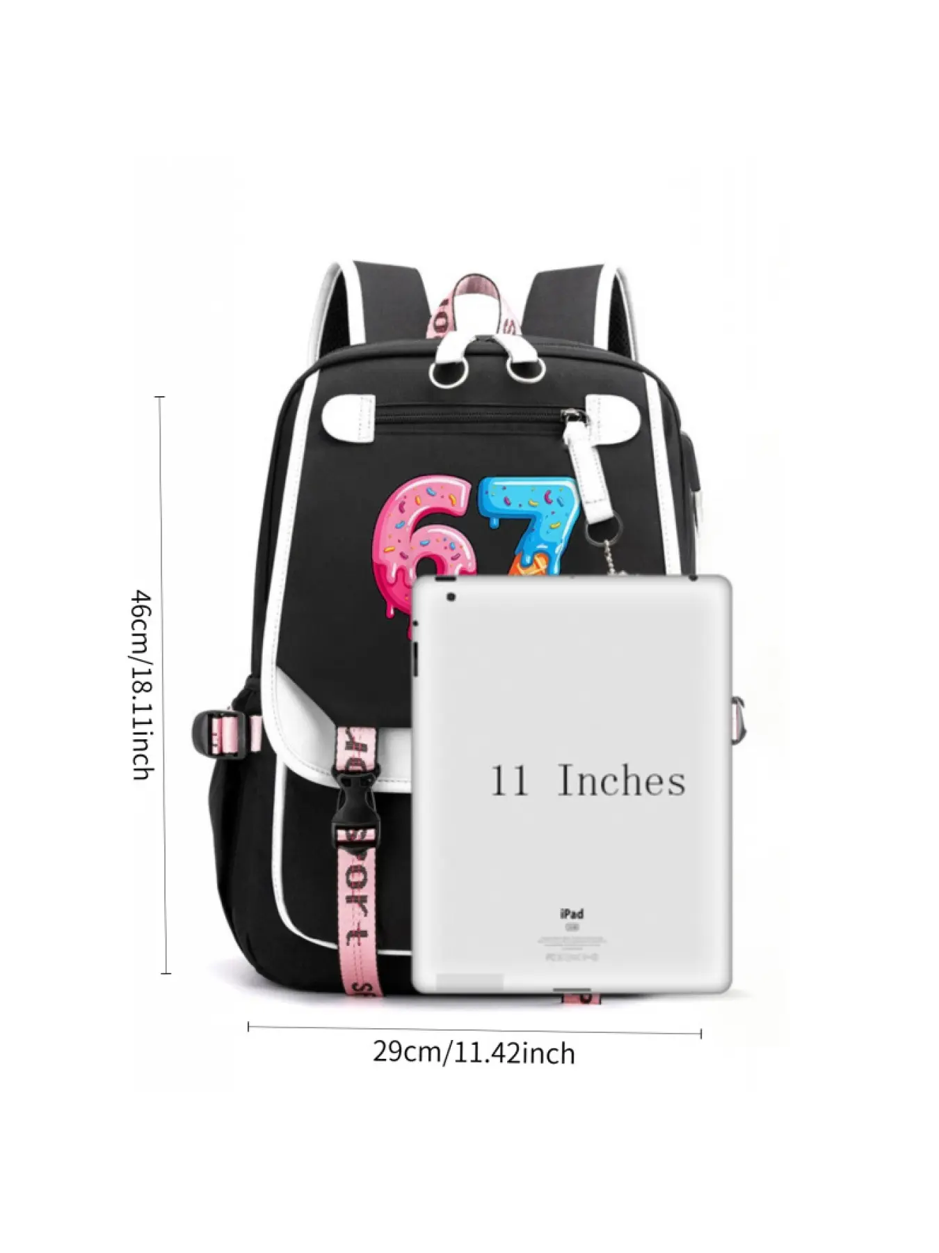 Katseye Merch Backpack School Backpack for Girls Color-block 