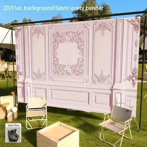 2D Flat Pink Floral Luxury Panel Artistic Decorative Stylish Modern Polyester Wall Hanging for Interior Decoration Indoor Use High Quality