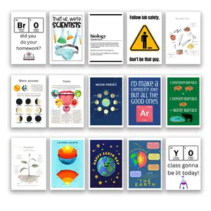 Funny Science Classroom 15 Poster Pack - Middleschool Highschool Chemistry Biology Geology Posters - 12 x 18 Inch Funny Joke Meme Quote Posters For Teens And Preteens - Funny Classroom Decor - PPACK0002