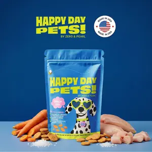 Happy Day Pets Grain-Free Crunchy Dog Treats - Whole-Ingredient Chicken & Carrot Chips