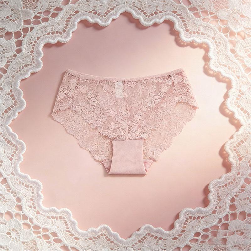 6PCS Solid Color Hollow Lace Women’s Panties — Sexy, Butt-Lifting, Skin-Friendly & Breathable Triangle Style for Everyday Wear and Dates