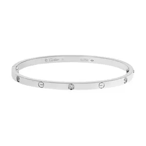Pre-owned Cartier Love Small Model Bangle Bracelet Size 16