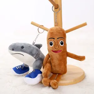 Cute Italian Brainrot Stuffed Animal Plush Keychain, 5-7 Inch Tralalero Tralalaz and Tung Sahur, Soft Toy for Collectors, Funny Gift, Trendy Cute Keychain