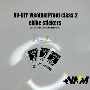 UV-DTF Weatherproof Class 2 E-Bike Stickers