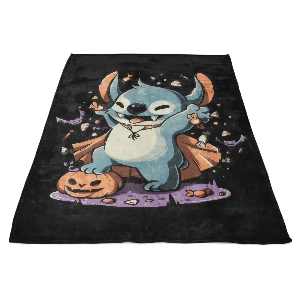 Spooky Candy 626 Stich Fleece Blanket Halloween Blanket Watching Movie Blanket Spooky Gifts