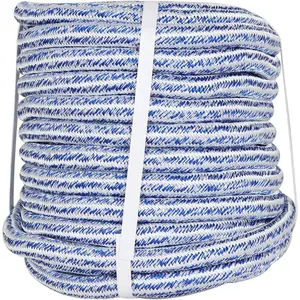 3/4 Inch x Feet Braid Rope 20000Lbs Strength Pulling Rope for Tree Work Camping Swings(Blue White)