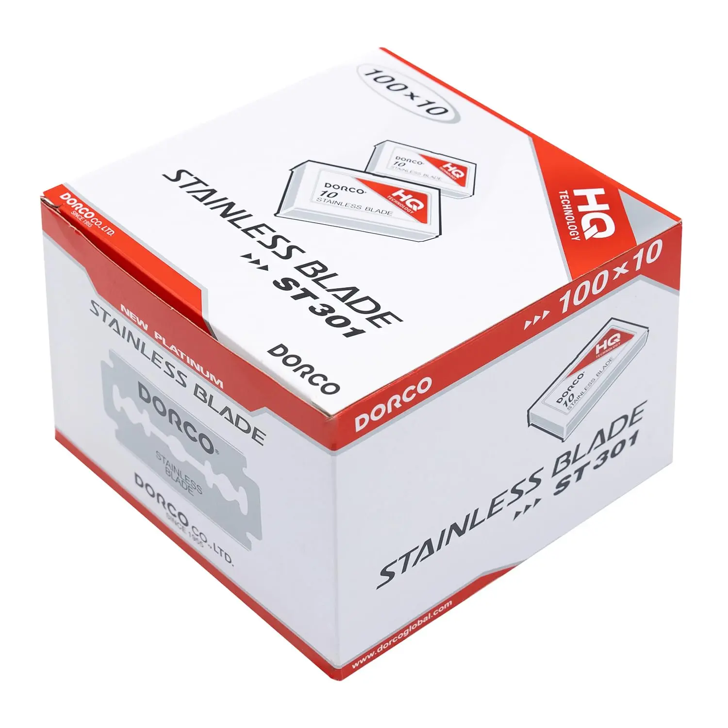 Dorco ST301 Platinum Extra Double Edge Razor Blades 1000 Count, Razors for Men, Super Sharp for Smooth, Precise Shave, Stocking Stuffers