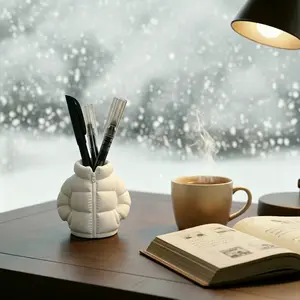 Abstract Down Jacket Pen Holder, Cute Coat Design Desk Organizer, Home Office Decor, Unique Gift for Study Room, Office, Bookshelf