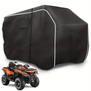 300D Atv Cover, Waterproof Windproof 4-Wheel Vehicle Cover, Outdoor Storage, Fits Multiple Models, 75L-95L