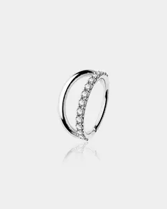 Corlorful Half CZ Double Seamless Nose Ring