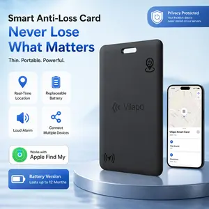 Round Card Anti-Lost Tracker, Standard Battery Powered, Works with Apple Find My Network