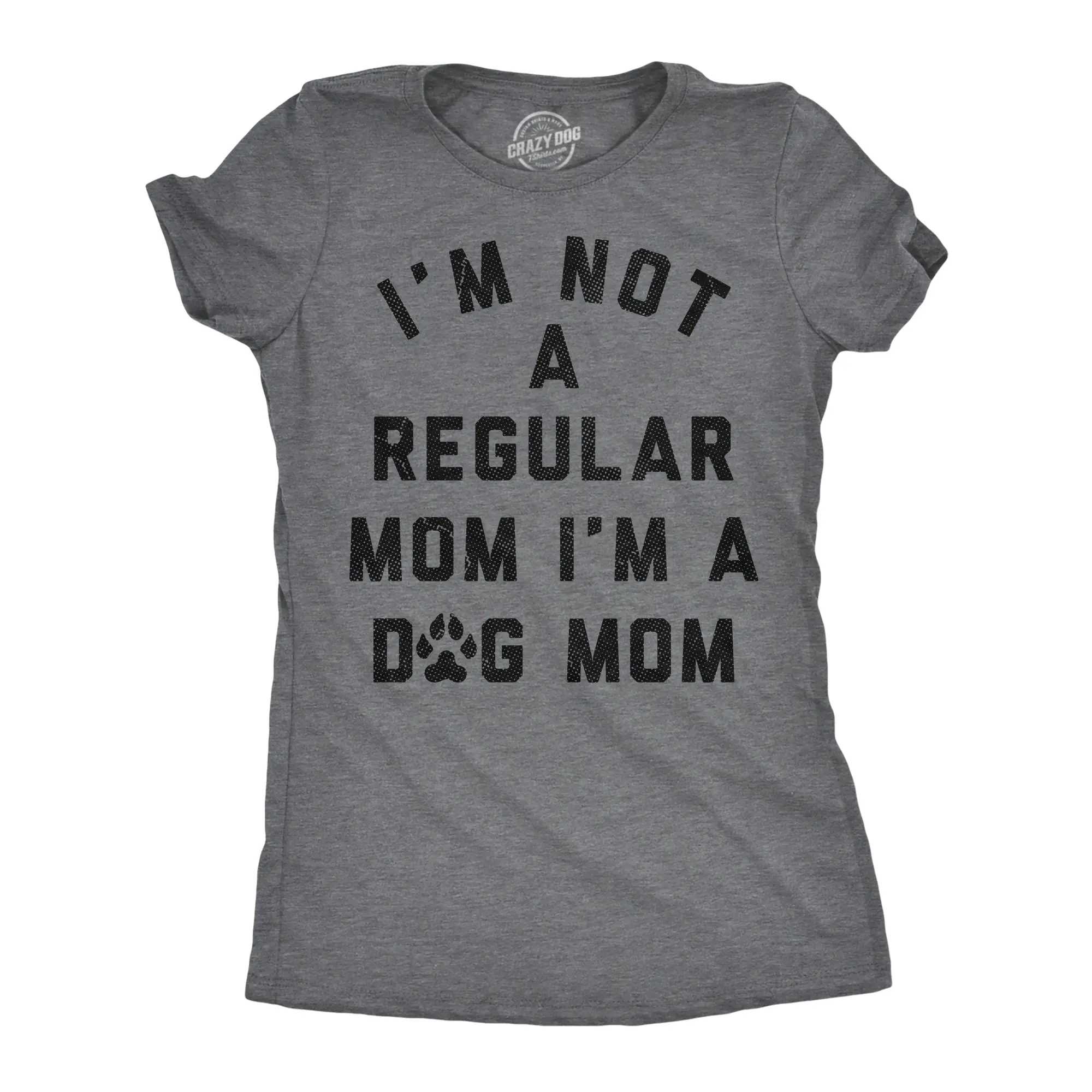 Funny Dog Mom T Shirts for Women Cool Tees for Ladies that Love Puppies Funny Womens T Shirts Cute Vintage Fashion Casual Ladies T-Shirt Gift Mother's Day Tops for Women Funny Dog Top Women's Novelty Tees