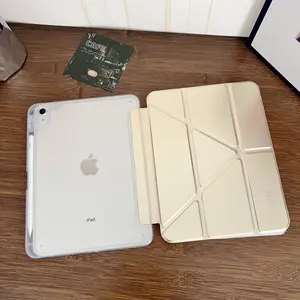 iPad Case for iPad A16, Air 11, Pro 11, New Model 5-10, Laser Texture Transparent Acrylic, Full Coverage Shockproof Protective, 10.9 Inch Tablet Casing