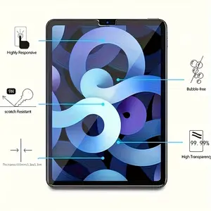 2-piece high-definition tempered glass film suitable for iPad Pro 11/Air4/Air5 high-definition anti drop tablet film, screen protector, anti fingerprint tempered film to protect tablet screen