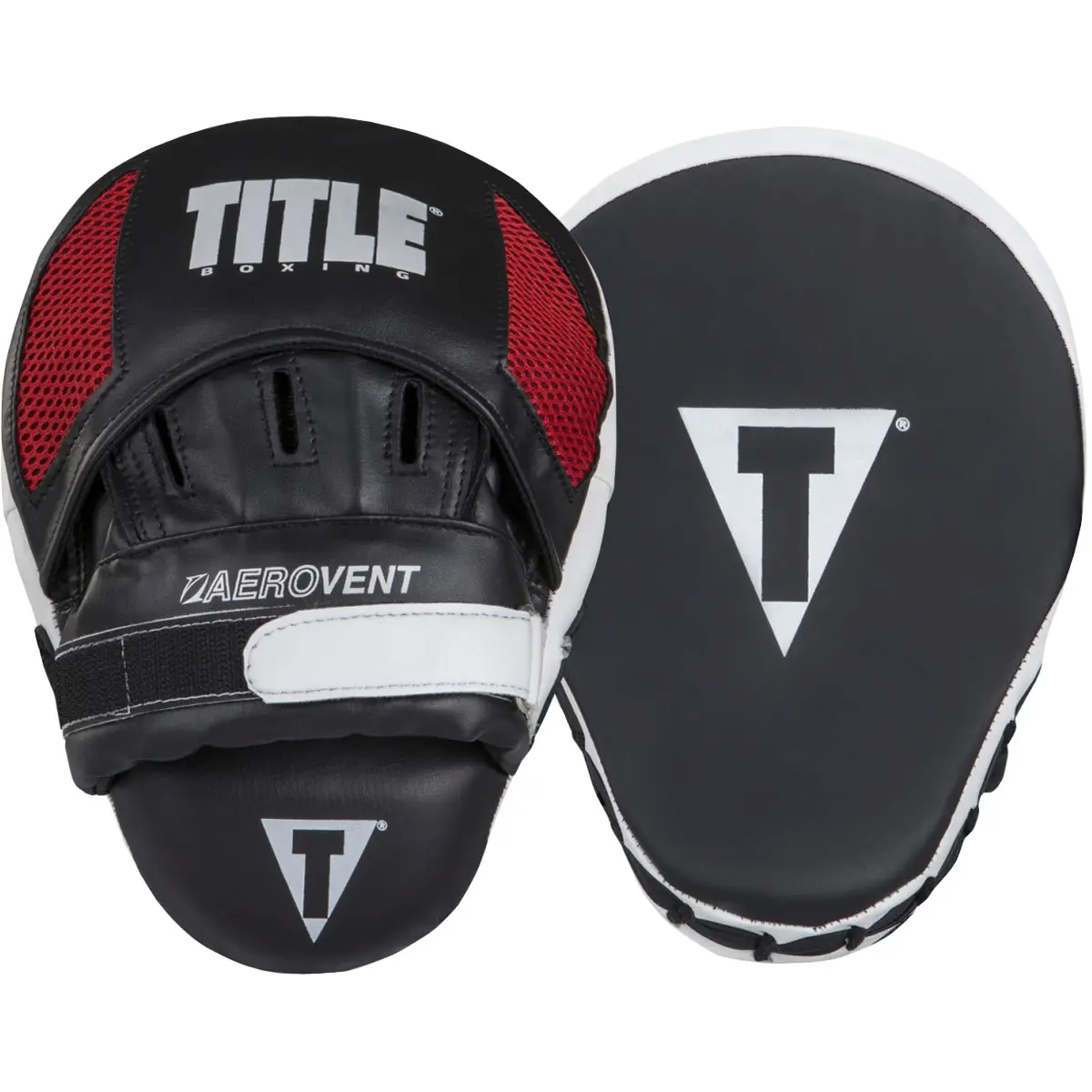 TITLE Boxing Punching Pads, Excel Incredi-Mitts 2.0 Leather Punch Mitts for Training with Aerovent Cooling and Ball Palm Grip, Punching Pad Punch Mitts
