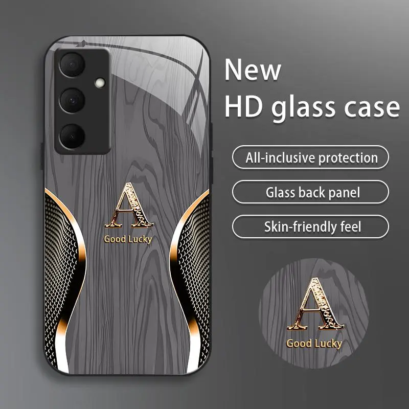 Suitable for [Galaxy A35] Brand new premium phone case, drop-proof and fingerprint-resistant，sophisticated and minimalist design, with 26 English letters to choose from YM99