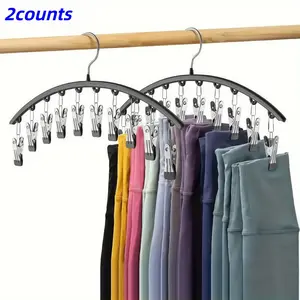 2 Piece Multi-Functional Clips, Durable Stainless Steel Clothes Hanger, Windproof Balcony, Home Use for Socks and Underwear