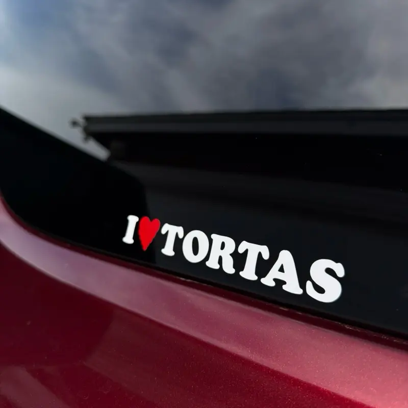 I Heart Tortas Window Vinyl Decal Sticker