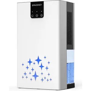95 oz water tank dehumidifier with auto shut off, quiet dehumidifier for home up to 1000 sq. ft., with sleep mode and 7-color light for bedroom, bathroom, basement, RV