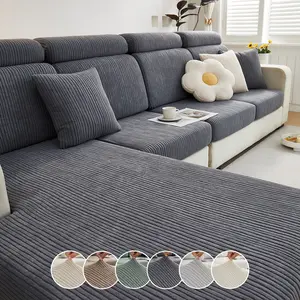 Non-Slip Sofa Seat Cover, Modern Simple Style, Pet Friendly, Dustproof, High Elasticity, Fits L-Shaped Couches, Elastic Sofa Slipcover