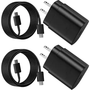 25W Super Fast Charger USB C Phone Charger With 6.6FT C Type Cord for Samsung Galaxy S25/S25 Ultra/S25+/S24/S24 Ultra/S24+/S23 Ultra/S23/s22/S21/S20/Note 20/10 Type C Charging Fast Charging Solution