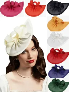 1Pc Fascinators Hats For Women Fancy Moon Shape Tea Party Hats 2024 Elegant 1950s Kentucky Derby Hats Feather Hair Clip For Bride Wedding Party Birdcage Veil Headband Flower 1920s Headpiece For Horse Race Vintage Bridgerton Fedora Beret Hats 50s Outfit Ch