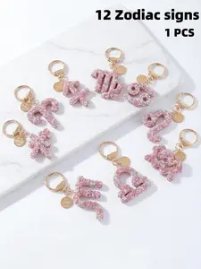 12 Zodiac Pendant Keychain, Fashion Bag & Key Accessory, Keychain For Bags, Unique Design for Daily Use, Perfect Gift for Women and Girls