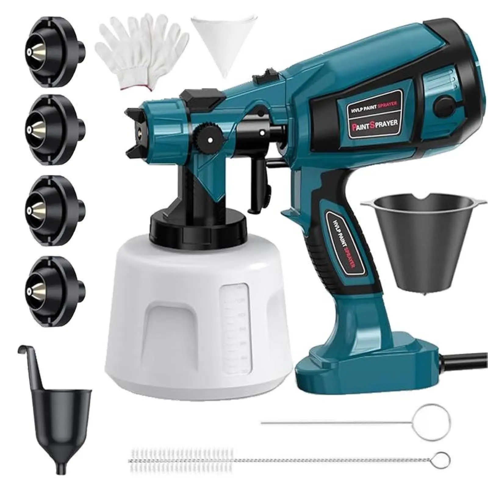 4 Nozzles 3 Patterns,Adjustable Spray Width Knob,Paint Sprayer 1000W High Power Electric Spray Paint,1400ML Container,Easy to Clean for Paint Sprayer for Furniture Garder Chairs Fence Walls Door Etc.