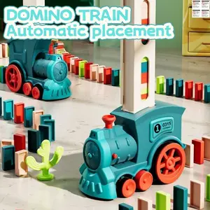 Kids Games Domino Train Toys, Automatic Stacking Creative Game,STEM Montessori Toy for Boys,Summer Autistic Christmas Birthday Gifts Toddler Girls, Stacker