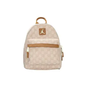 Jordan Polyester Backpack for Sports, Travel, and Daily Use. Unisex and Couple Style in Beige Color.