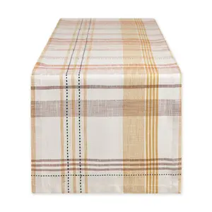 Design Imports Veranda Plaid Table Runner