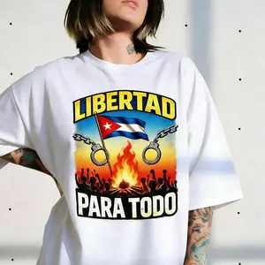 Viva Cuha Lihre Patriotic T Shirt with Cuhan Flao Desion Ideal for Cultural Events Unisex Fit for Men and Women