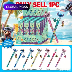 1PC Disney Officially Licensed Stitch Angle Scrump Mystery Blind Box Pen Top-Rotating Decorative Pen Seven Cute Styles Random One Quick-Drying Smooth-Writing Birthday Christmas Friend Gifts Unique Pens Cute Journal Pens #GLOBAL PICKS