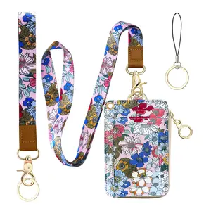 ID Badge Holder with Lanyard,Card Name Tag Holders with Zipper,Vertical Lanyard Wallet for Work Office Nurse Doctor Medical Student Teacher Women