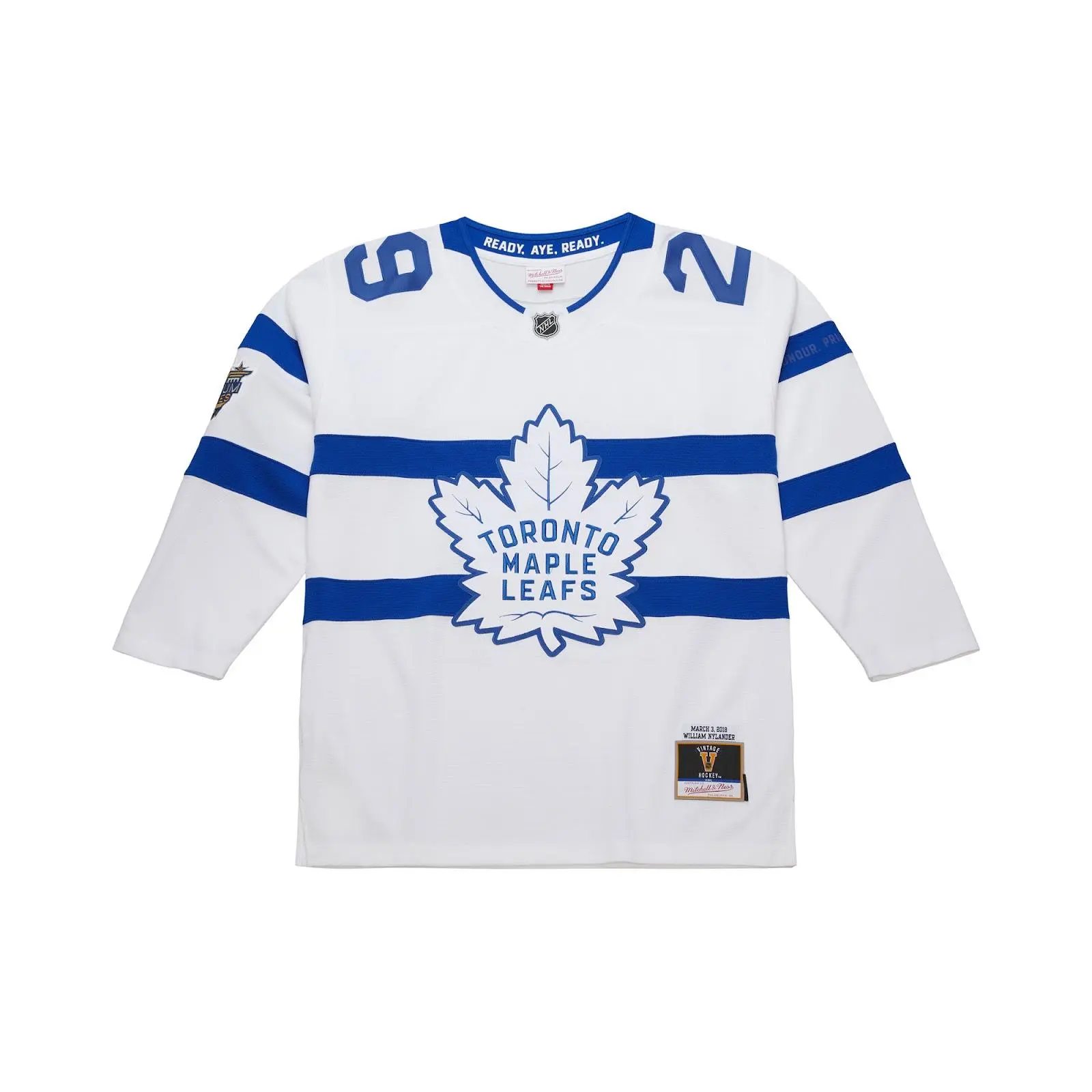 William Nylander Toronto Maple Leafs White 2018 NHL Stadium Series Game Jersey Throwback Hockey Fan Gear Mitchell & Ness